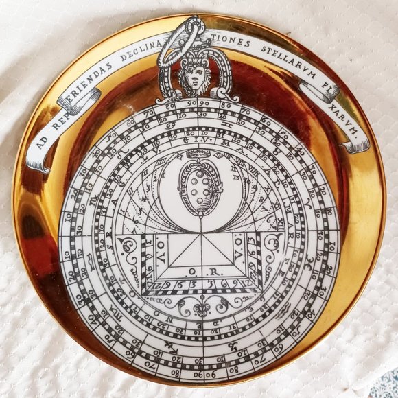 Rare find! FORNASETTI "ASTROLABIO" Plate 1960s Hand MADE IN ITALY No.8 - Picture 1 of 7